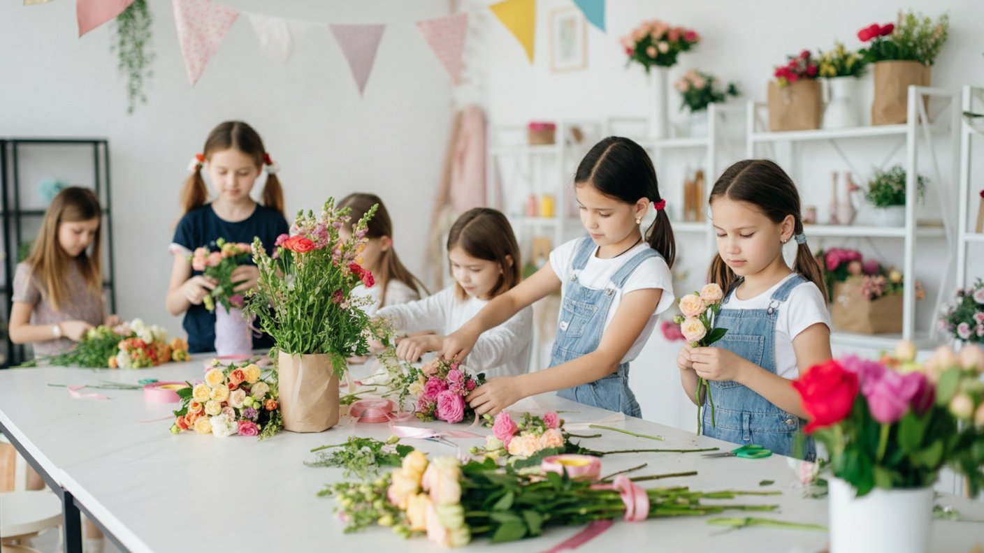 Atelier enfant arrangement pour la Fête des mères