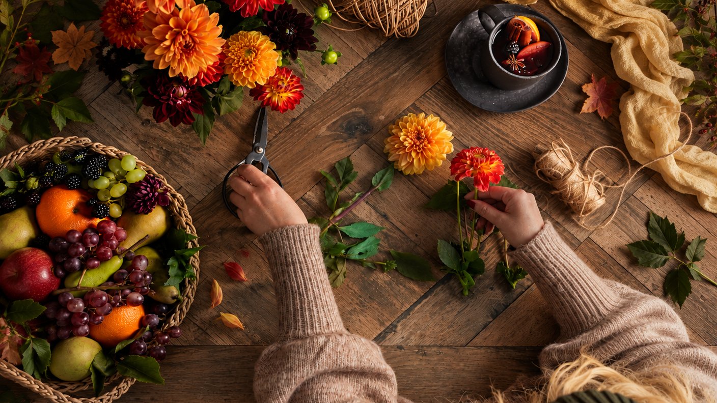 Atelier adulte de décoration automnale