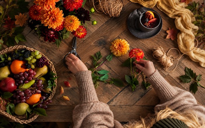 Atelier adulte de décoration automnale