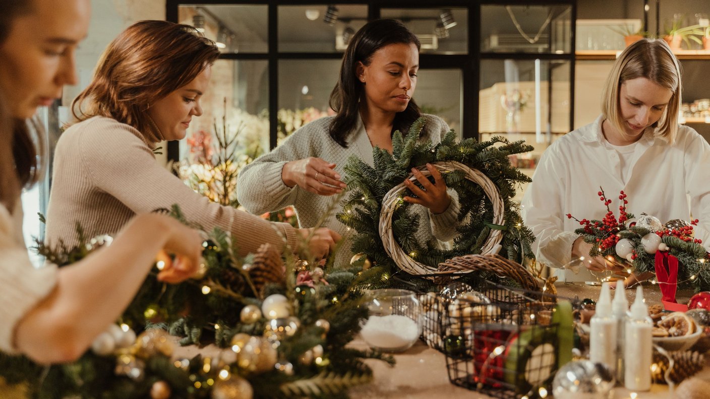 Atelier adulte confection d'une couronne de l'Avent