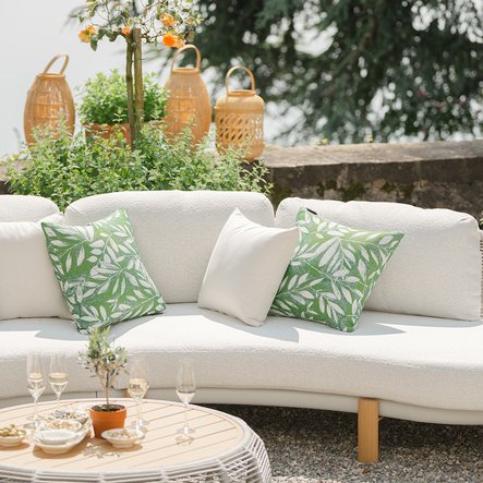 Salon lounge aux accents méditerranéens