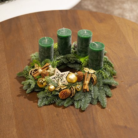 Couronne asymétrique verte