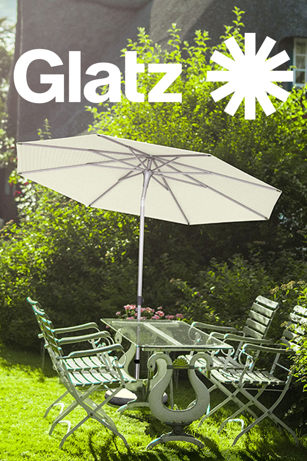 Glatz - La référence de parasols en Europe, swiss made, mobilier de jardin, mobilier d'exterieur - Schilliger