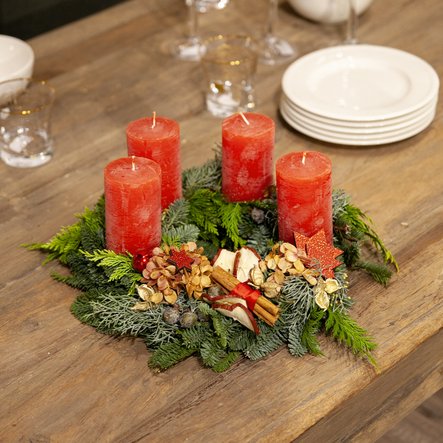 Couronne asymétrique rouge