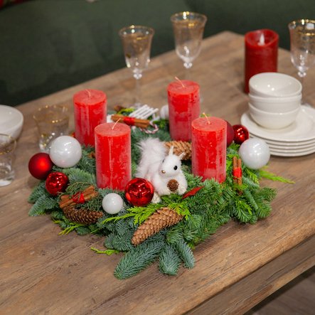 Couronne rouge et blanche