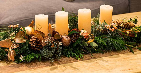 Décoration Noël, bougies, atelier créatif: centre de table Noël