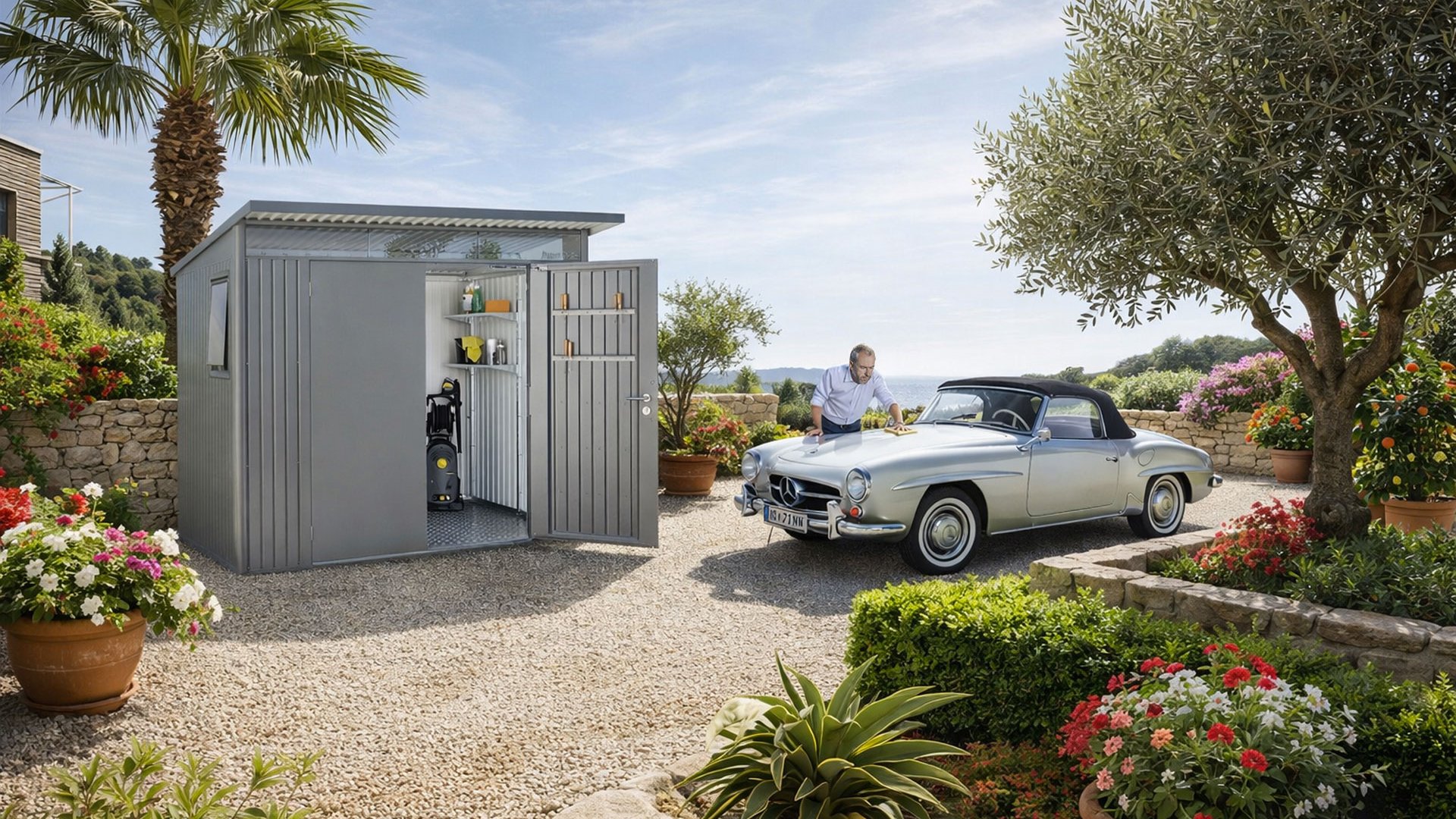 -15% sur les coffres, abris de jardin et pergolas Biohort