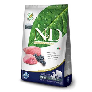 N&D  ND Grain Free Prime Can Adult Med/Max Agneau 2.5kg  