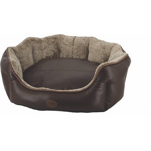   Lit comfort oval TARI, 55 x 50 x 21 cm,brun  
