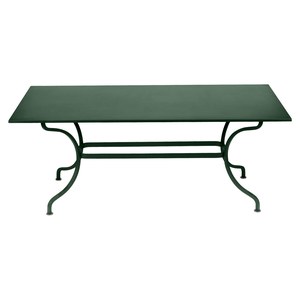Fermob Romane Table Romane rectangulaire sans allonges Vert sapin L 180 x l 100 x H75cm