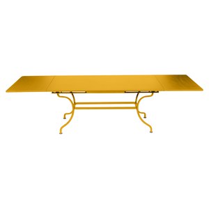 Fermob Romane Table Romane rectangulaire à allonges Jaune miel L 300 x l 100 x H75cm