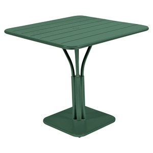 Fermob Luxembourg Table Luxembourg carrée pied central Vert sapin L 80 x l 80 x H74cm