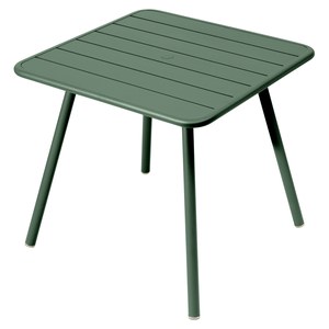 Fermob Luxembourg Table Luxembourg carrée 4 pieds Vert sapin L 80 x l 80 x H74cm