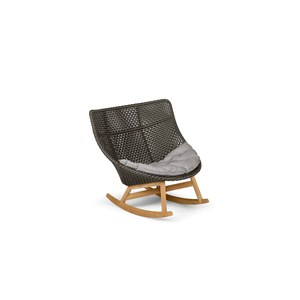 Dedon MBrace Rocking chair MBRACE Brun chocolat 107x89x97cm | Schilliger