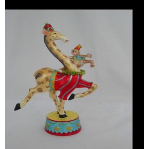 Figurine Quiralu - Girafe De Cirque - Aluminium - Occasion