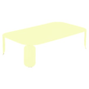 Fermob Bebop Table basse Bebop rectangulaire H29 Jaune beurre frais L 120 x l 70 x H29cm