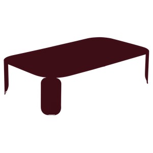 Fermob Bebop Table basse Bebop rectangulaire H29 Rouge lie de vin L 120 x l 70 x H29cm