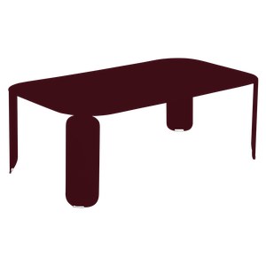 Fermob Bebop Table basse Bebop rectangle H42 Rouge lie de vin L 120 x l 70 x H42cm