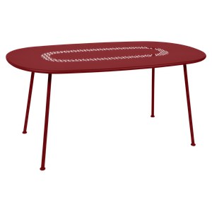 Fermob Lorette Table Lorette oval Rouge groseille L 160 x l 90 x H74cm