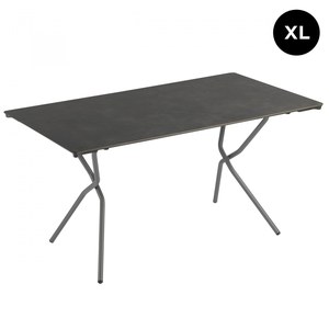Lafuma Mobilier Anytime Table Privilége Anytime Rectangulaire 140 Noir de fumée 72.5x139x79cm
