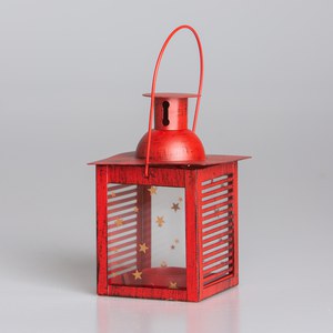 Schilliger Design  Lanterne Etoilées Rouge bordeaux 9.7x9.7x15cm