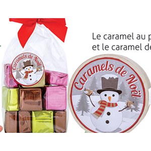 La Maison D'Armorine  Mini Boite bois Caramels de Noël  50gr