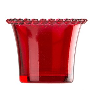 Schilliger Sélection  Lumignon bordure perlée Rouge bordeaux 6.5x6.5cm