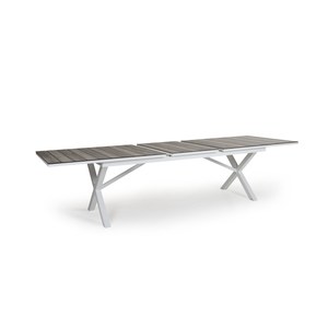 Brafab Hillmond Table Hillmond HPL rectangulaire à allonges Blanc 166/226x100cm