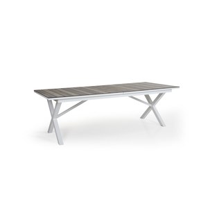Brafab Hillmond Table Hillmond HPL rectangulaire à allonges Blanc 238/297x100cm