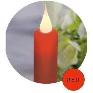 2 Bougies chandelles flamme 3D LED cire rouge