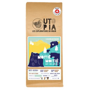 Utopia Coffee  Café BIO Moitié-Moitié, pour Espresso  500gr