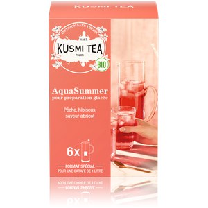 Kusmi Tea  AquaSummer Bio - Etui 6 grands sachets - 48 gr  48gr