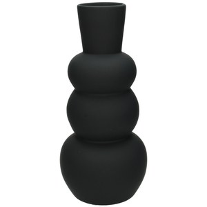 Schilliger Sélection  Vase en faïence noir  12.8x28.7cm