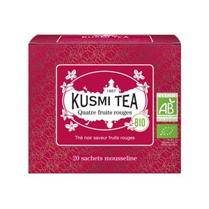 Kusmi Tea  4 Fruits Rouges Bio - Etui 20 sachets mousseline - 40gr  40gr