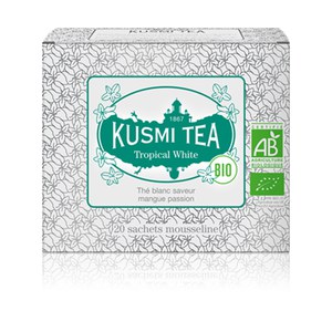 Kusmi Tea  Tropical White Bio - Etui 20 sachets mousseline - 40gr  40gr