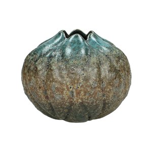Schilliger Sélection  Vase en grès bleu  17.8x17.8x14.5cm