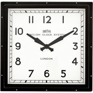   Horloge noir carré Smiths 41cm SM/ENGLISH/B  41cm