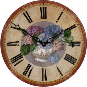   Horloge à motif Hydrangea 36cm PUB/HYDRANG  36cm