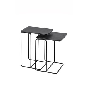 Schilliger Design  Table d'appoint Nendaz carrée (vendue à la pièce) Gris plomb 40x40x56cm