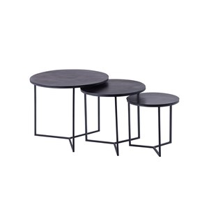Schilliger Design  Table d'appoint Veysonnaz ronde (vendue à la pièce) Brun bronze 38x38cm