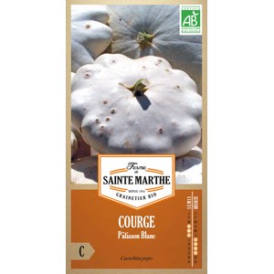 Ferme de Sainte Marthe  Courge Pâtisson Blanc  Environ 15 Graines