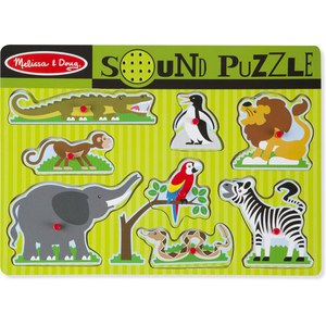 Melissa & Doug  Puzzle Sonore Bois Animaux Du Zoo  