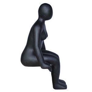 Schilliger Sélection  Deco femme assise fiberte Noir 37.5x69cm