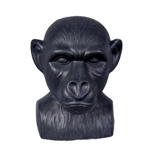   Monkey Head 22x21x28cm Dark  22x21x28cm