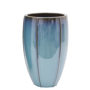 Schilliger Sélection  Pot Vase émaillé sea blue L Bleu aigue-marine d32cm h50cm