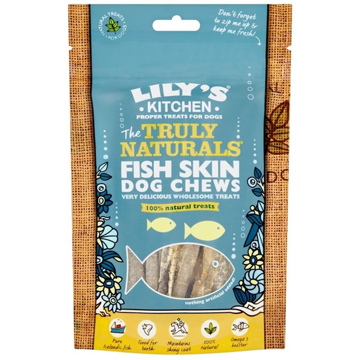   Lily's Kitchen dog truly naturals fish skin dog chew 75g  75g
