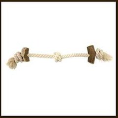   Jouet BARF naturel Corde et PM bois de cerf M  40cm