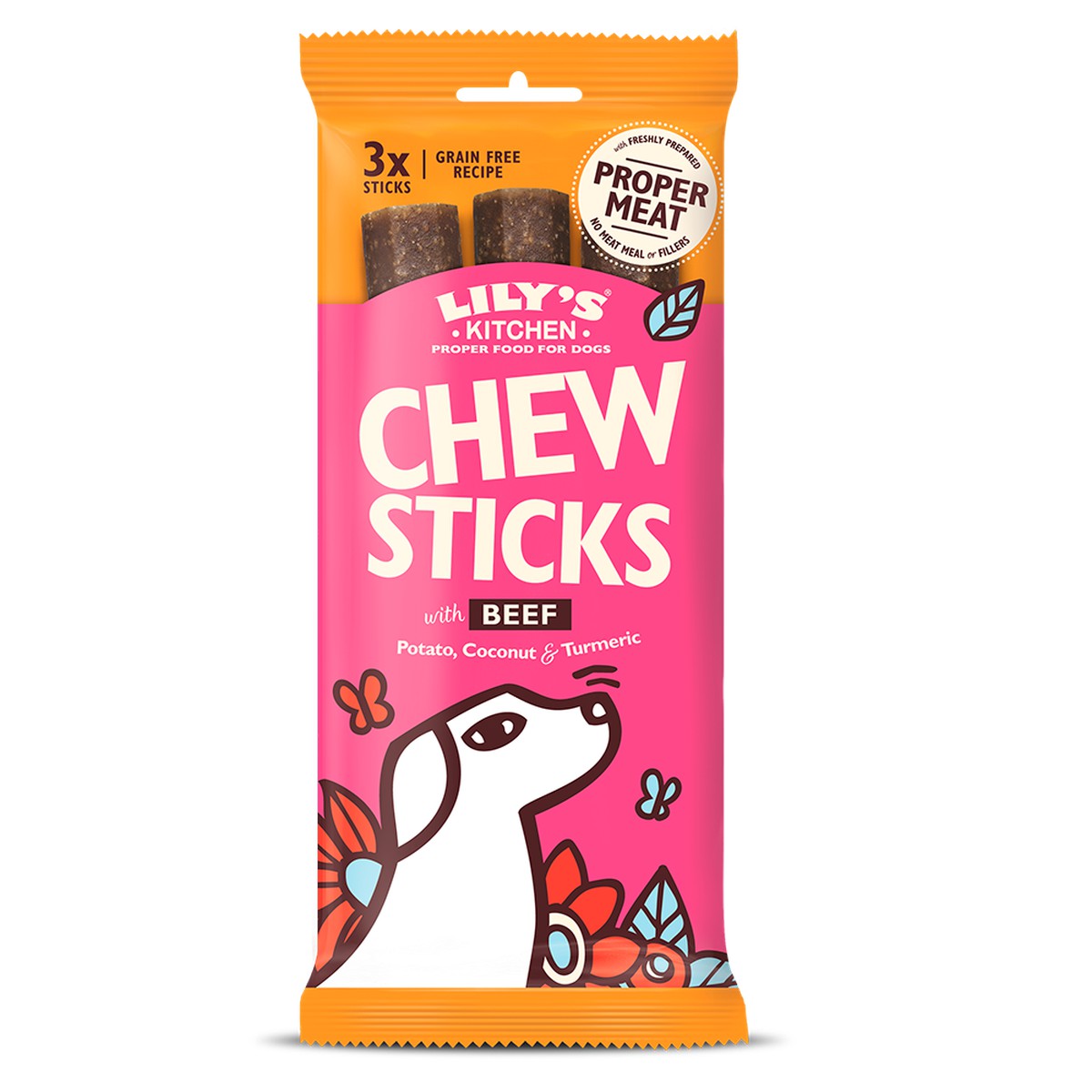 Lily's  Lily's dog Chew Sticks Beef  