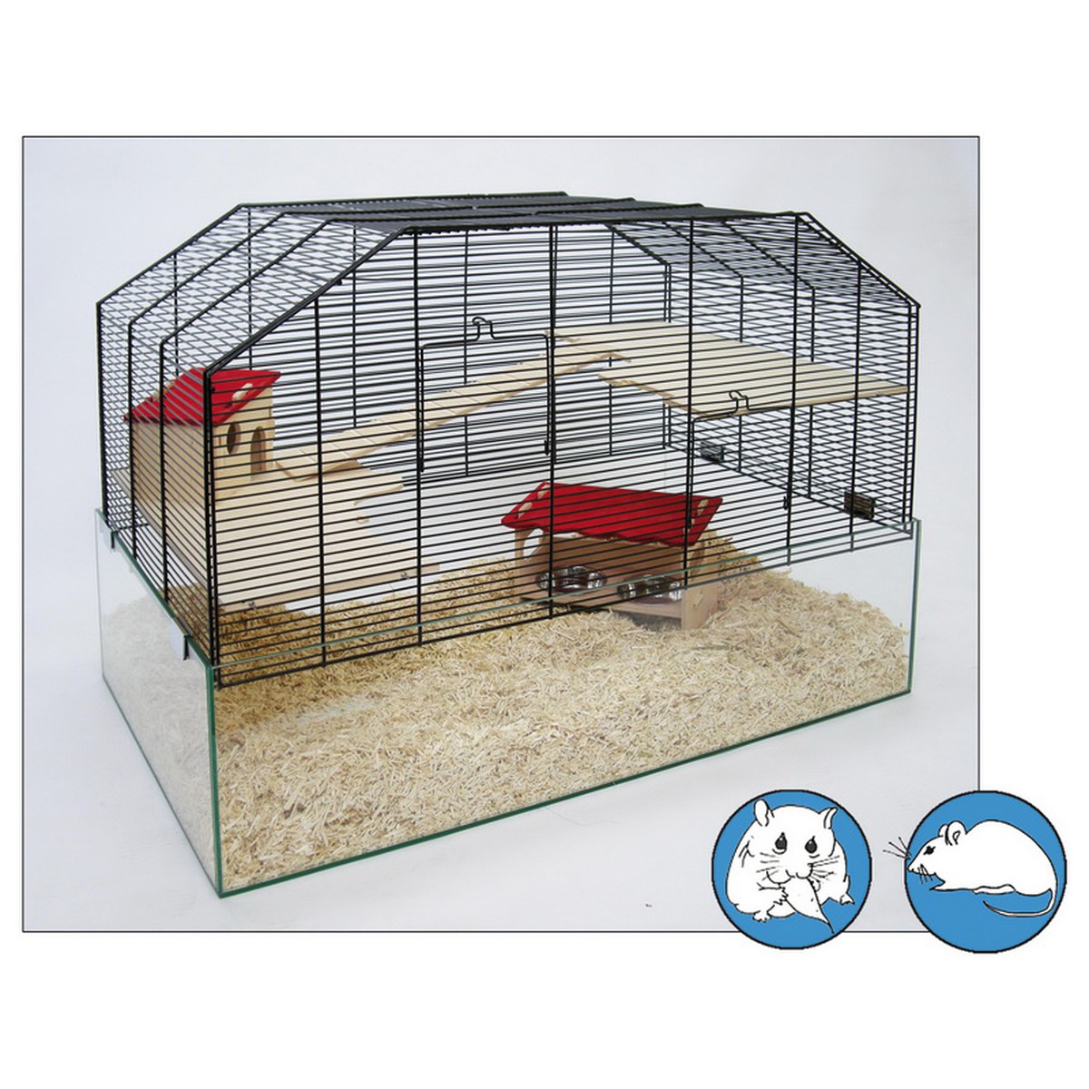   Bac en verre rongeur Figo 80  73X42X49cm