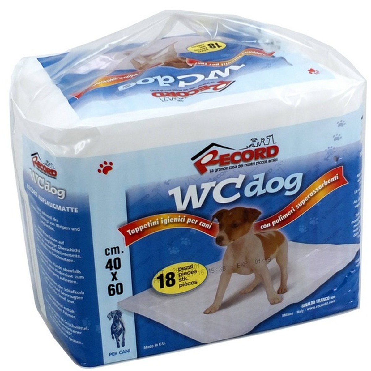   Tapis absorbants WC-dog 60x40cm(18 pces)  60x40cm